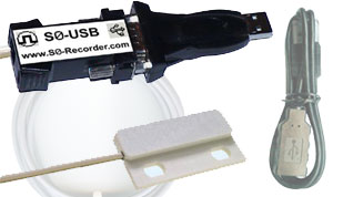 S0-Recorder - Erweiterungs-Set Gaszähler-Monitor BK4 S0-USB