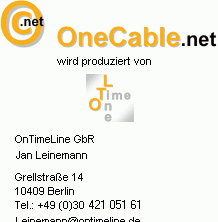 OneCable.net Impressum
